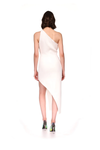 Crystal Embellished One Shoulder Bandage Dress In White