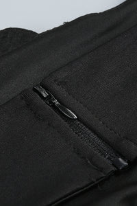 Crystal Embellished Top Asymmetrical Maxi Skirt