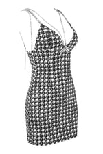 Crystal Strappy Deco Bow Mini Dress