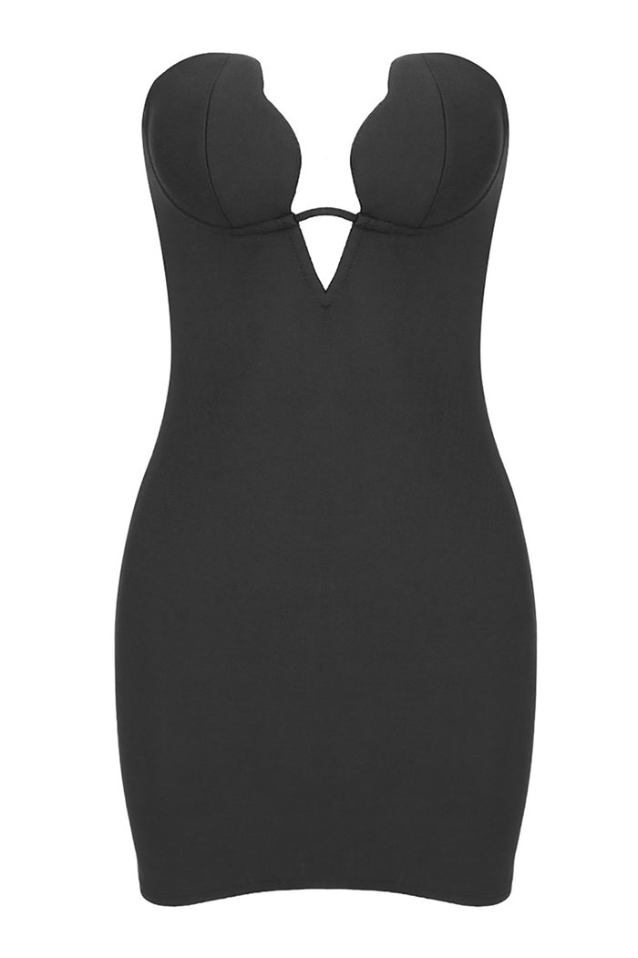 Cup Deep Plunge Bodycon Dress