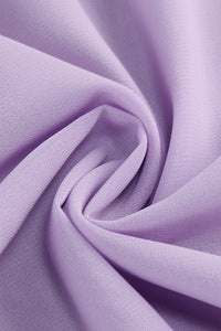 Deep V Ruffled Draped Maxi Dress in Lavander