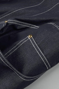 Denim Halterneck Corset Midi Dress