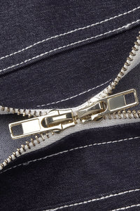 Denim Halterneck Corset Midi Dress