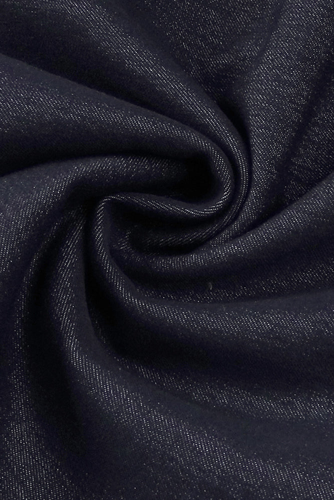 Denim Halterneck Corset Midi Dress