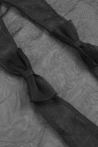 Double-breasted Clasp Coat Tulle Long Dress