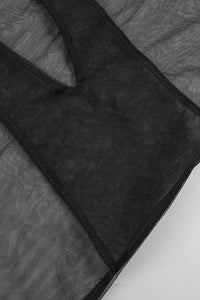 Double-breasted Clasp Coat Tulle Long Dress