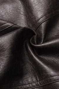 Double-breasted Leather Bomber Jacket