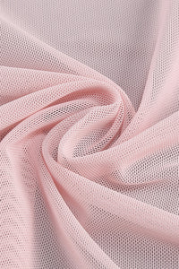 Vestido largo de malla drapeada