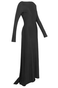 Vestido drapeado con espalda abierta