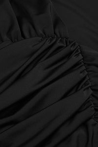 Vestido drapeado con espalda abierta