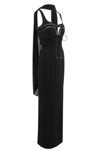 Embellished Cutout Maxi Dress