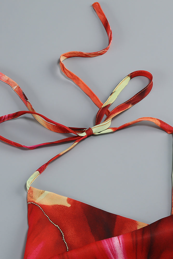 Falling Tropical Bloom Maxi Dress