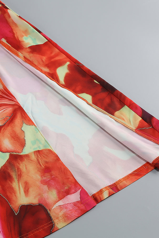 Falling Tropical Bloom Maxi Dress