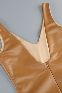 Faux Fur-Trim Bodysuit