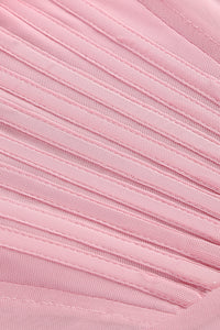 Floral-applique Mesh Mini Dress