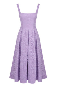 Floral Burnout Bridesmaid Dress in Lavender