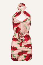 Floral Printed dress In PinkRed