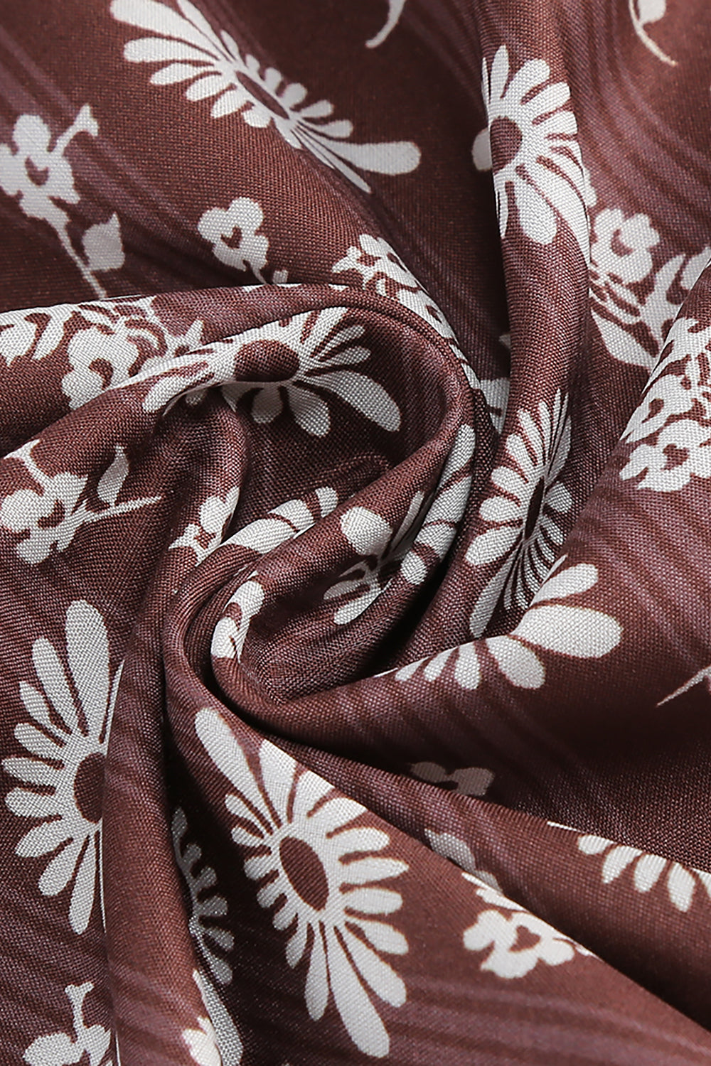 Floral Scoop Neck Ruffle Mini Dress