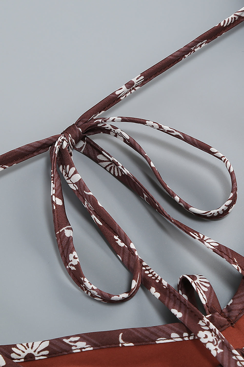 Floral Scoop Neck Ruffle Mini Dress