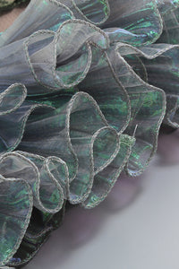 Floral Sequin-Embellished Ruffled Dress