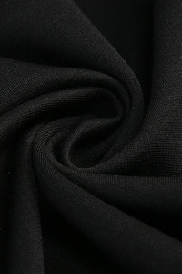 Floral Crystal Applique High-Slit Dress