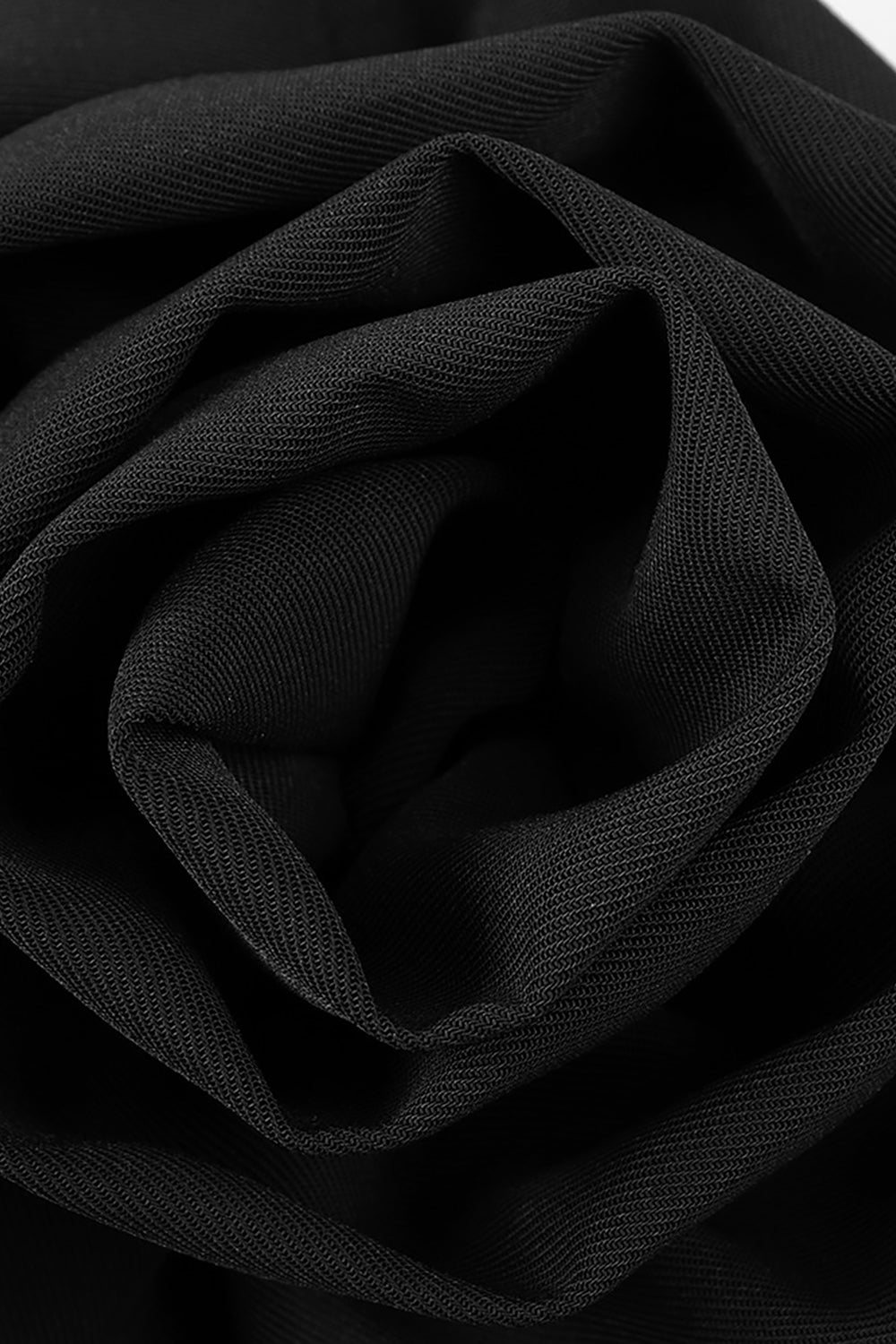 Flower Applique Bustier Style Bandage Top In Black