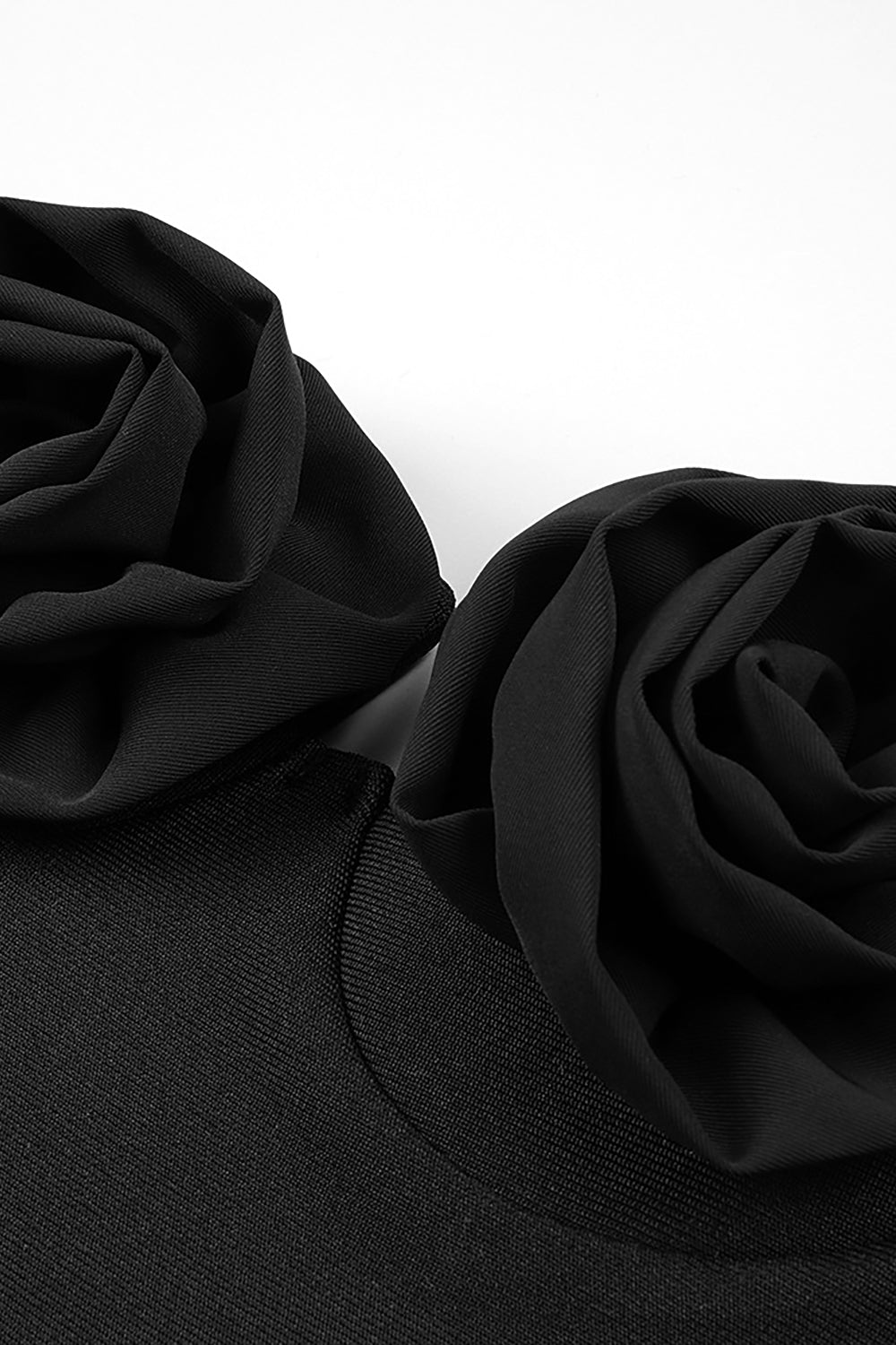 Haut bandage de style bustier avec appliques de fleurs en noir