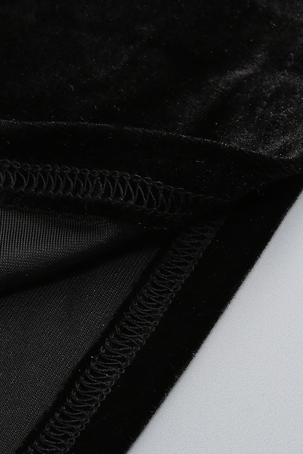 Flower Belt V-Neck Long Sleeved Gown In Black