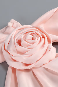 Flower Halter Draped Bridal Gown