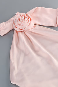 Flower Halter Draped Bridal Gown