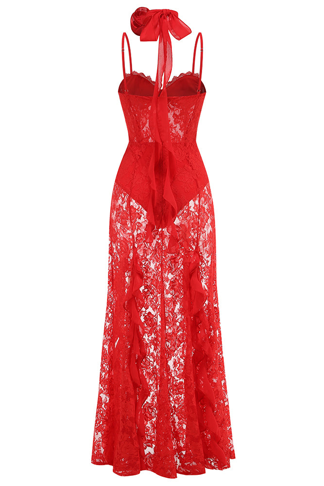 Flower Slip Lace Maxi Dress