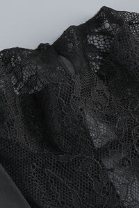 Flower Plunge Cowl-Neck Maxi Dress