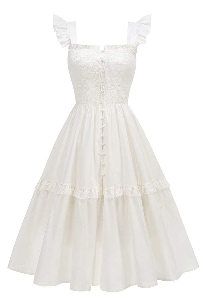 Flutter Sleeve Midi Dress