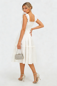 Flutter Sleeve Midi Dress