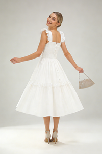 Flutter Sleeve Midi Dress