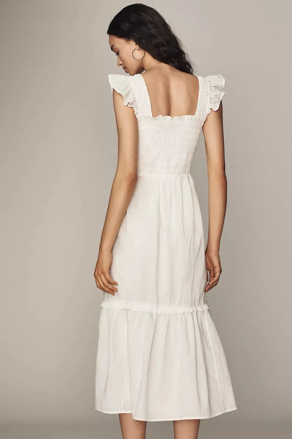 Flutter Sleeve Midi Dress