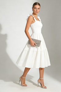 Flutter Sleeve Midi Dress