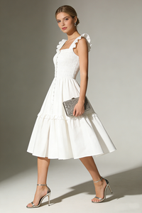 Flutter Sleeve Midi Dress