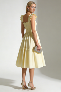 Flutter Sleeve Midi Dress