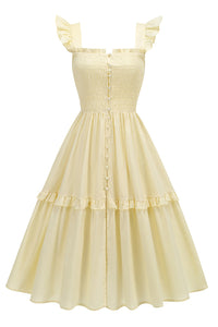 Flutter Sleeve Midi Dress