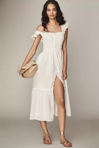 Flutter Sleeve Midi Dress