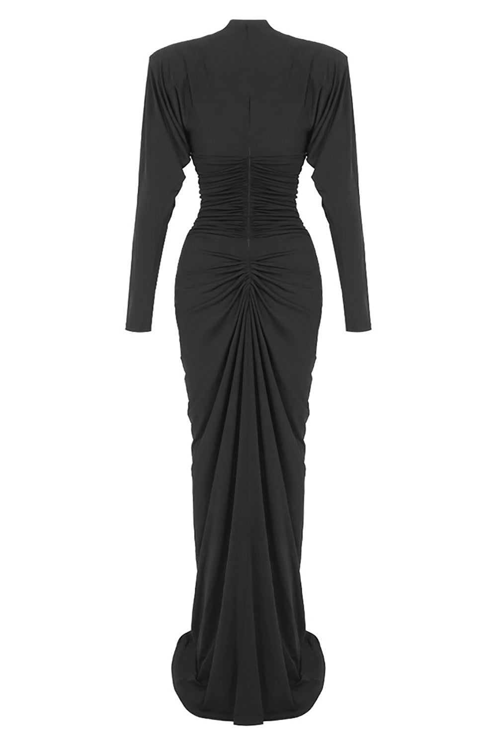 Gathered Crystal Bodycon Contour Gown