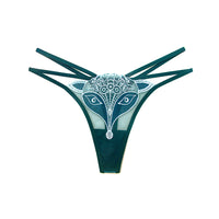 Tangas de tentación con flores bordadas de malla para damas