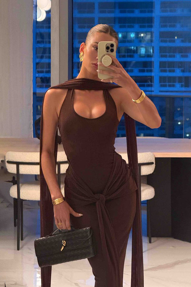 Halter-neck Maxi Dress