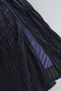 Halter-neck Ring-detail Pleated Maxi Dress