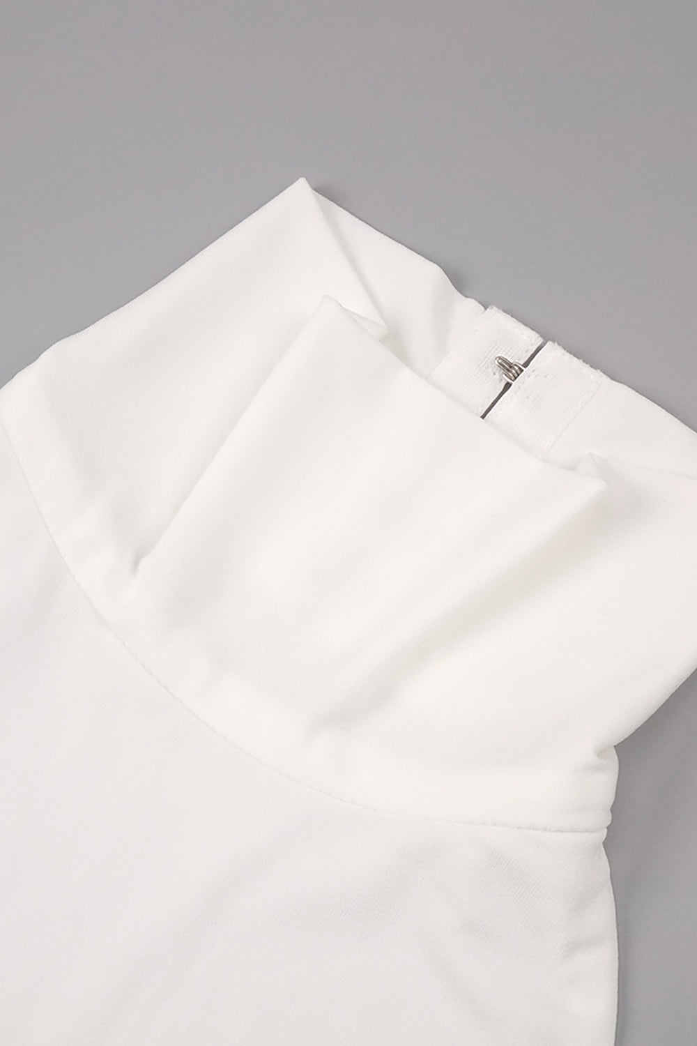 Halter Backless Gathered Dress in Ivory