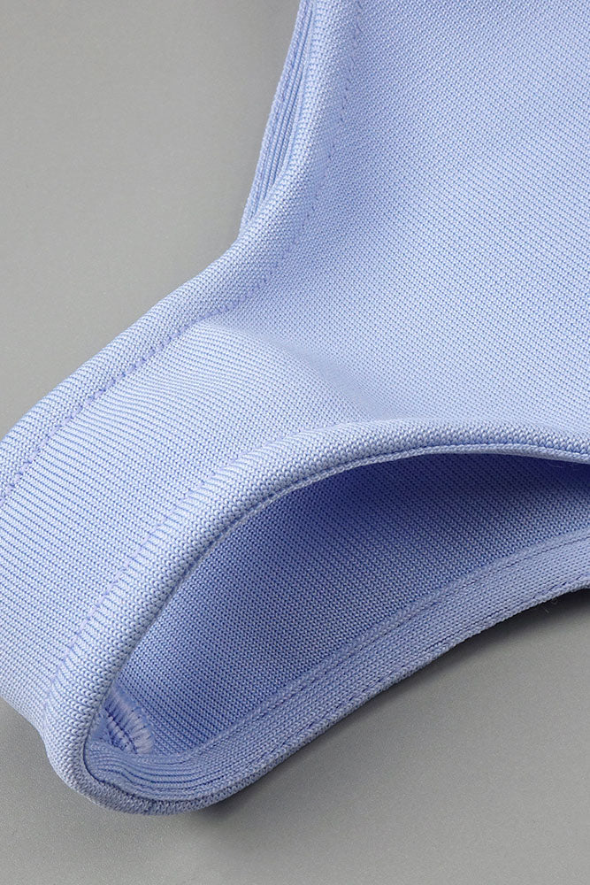 Halter Backless Mesh Bandge Dress