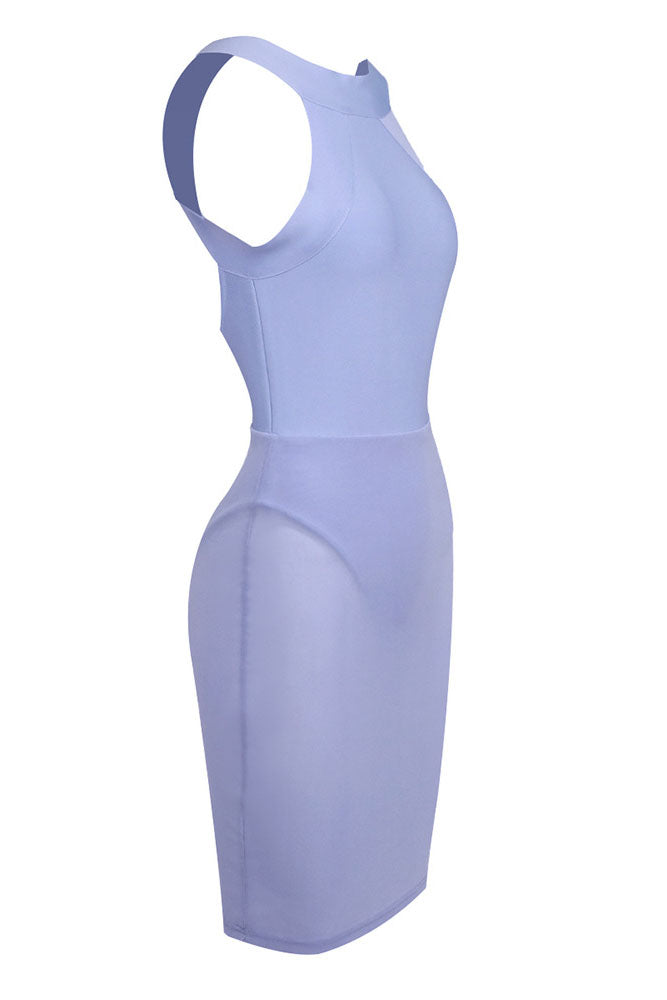 Halter Backless Mesh Bandge Dress