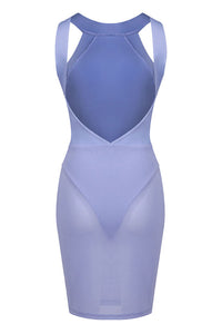 Vestido con tiras de malla y espalda descubierta