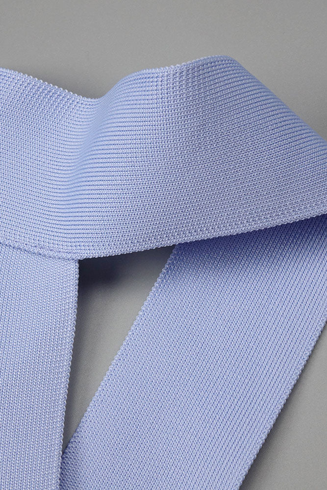 Halter Backless Mesh Bandge Dress